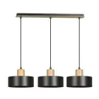 Emibig Pendelleuchte Torin Stahl Schwarz | Geeignet für 3x E27 - Max 15W