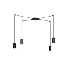 Emibig Pendelleuchte Traker Stahl Schwarz | Geeignet für 4x GU10 - Max 10W